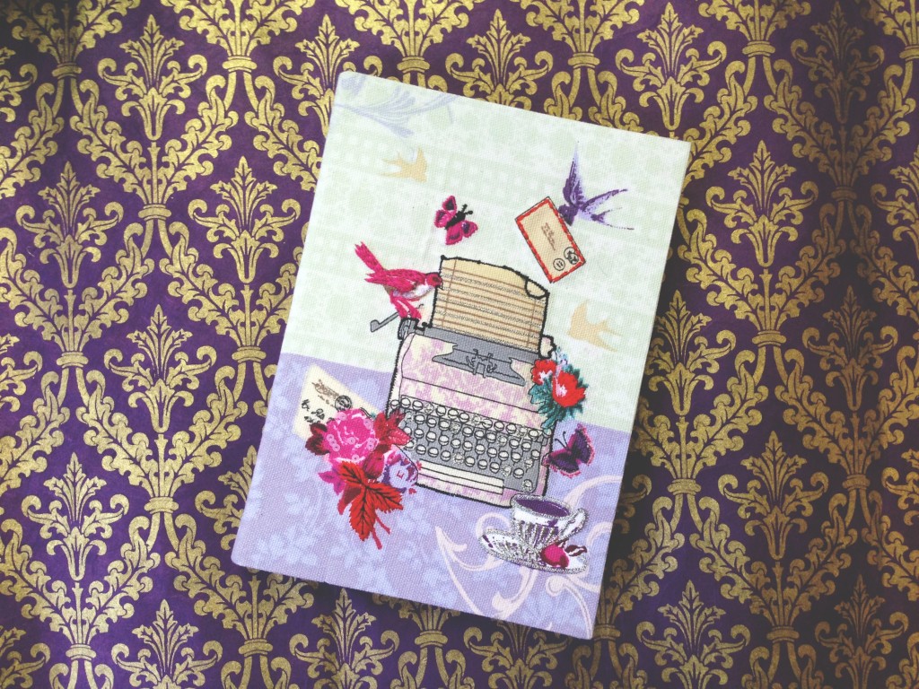 Bird typewriter hand-stitched journal