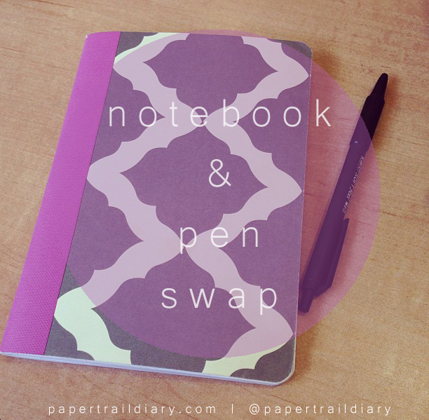 notebook and pen swap papertraildiary