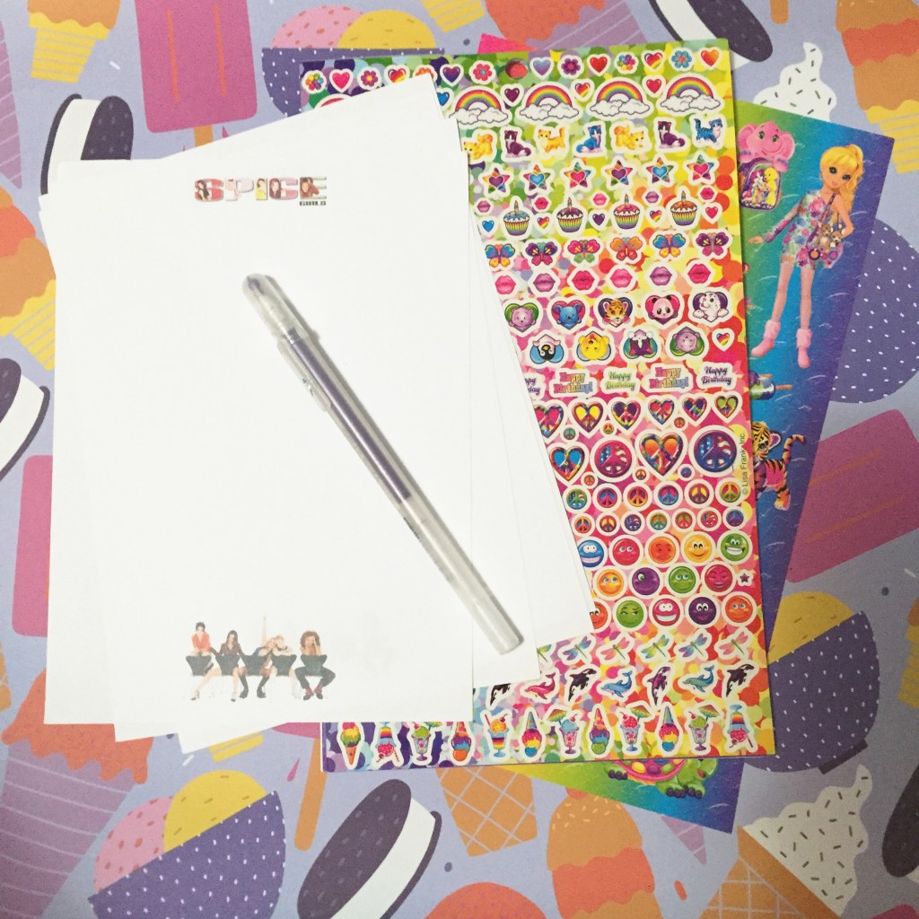 spice girls and lisa frank stationery