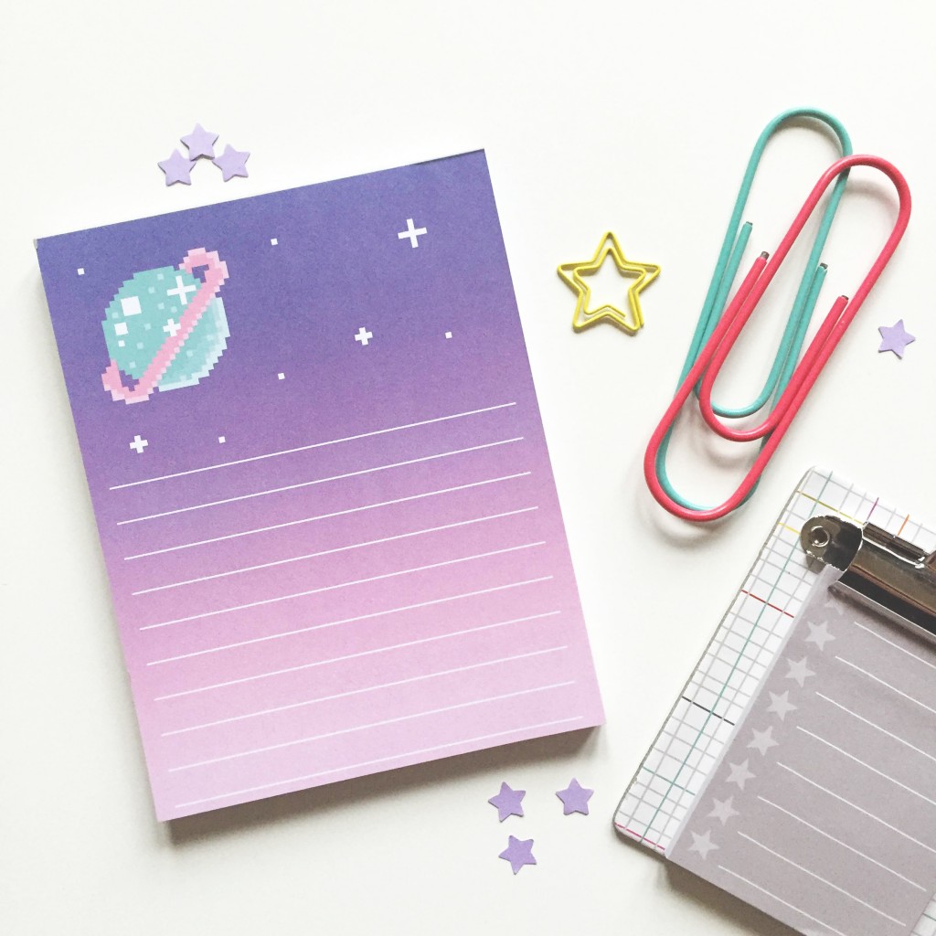 hey chickadee outer space notepad paper trail diary