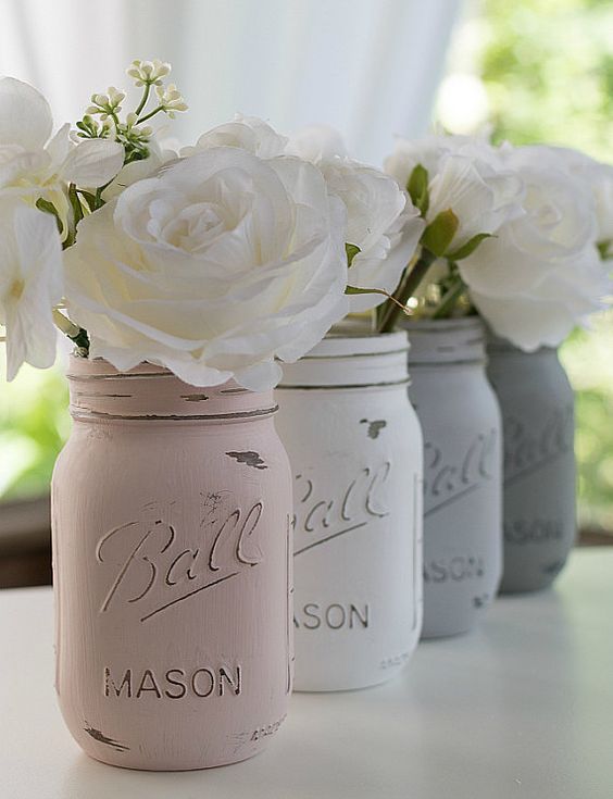 painted mason jars