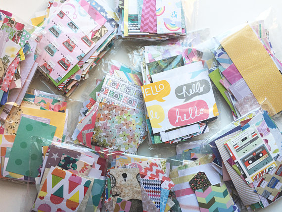 paper trail diary scrap paper packs