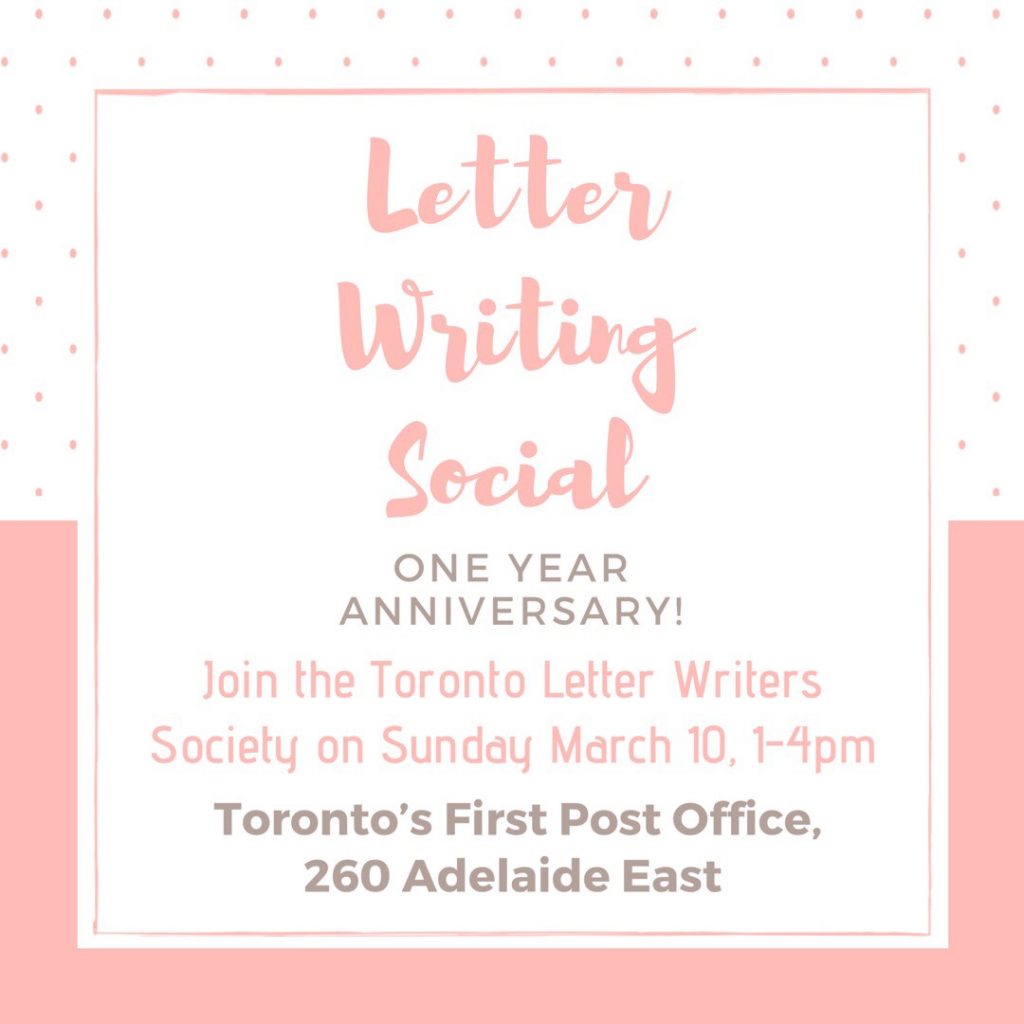 toronto letter writing social