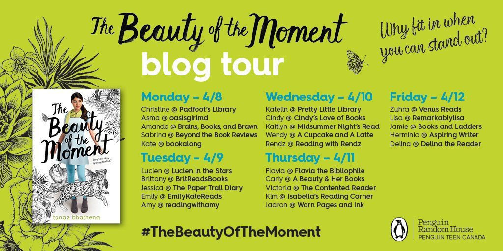 beauty of the moment blog tour graphic